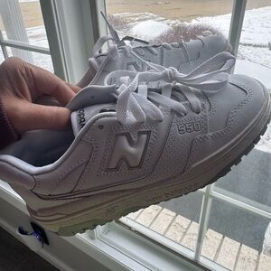 New Balance 550 White and Gray Sneakers